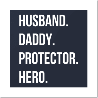 Dad Gift for Dad Hero Husband Shirt Daddy Shirt Protector Posters and Art